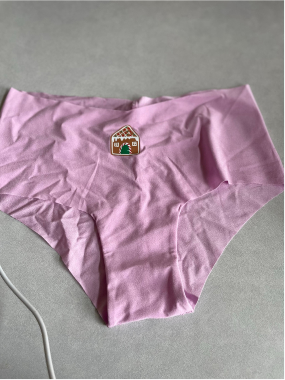 Women's Victoria's Secret PINK Cheeky Panties Size S Pink Gingerbread House